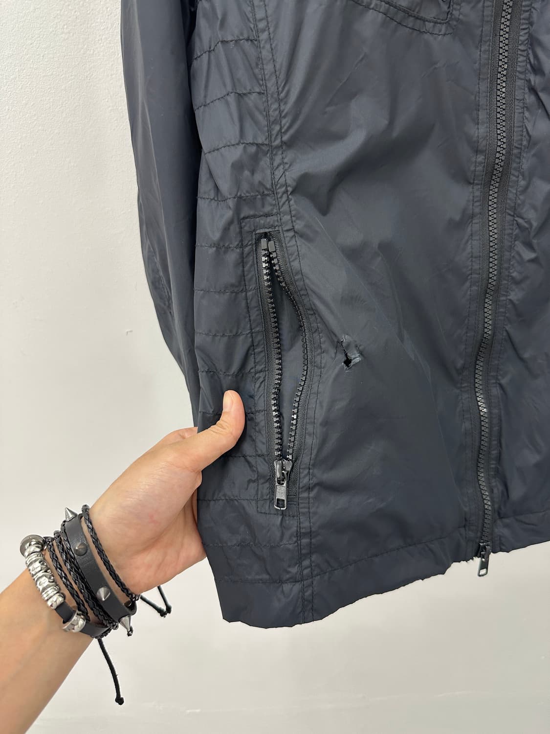 RAGEBLUE y2k pocket detail biker jacket 상품이미지5