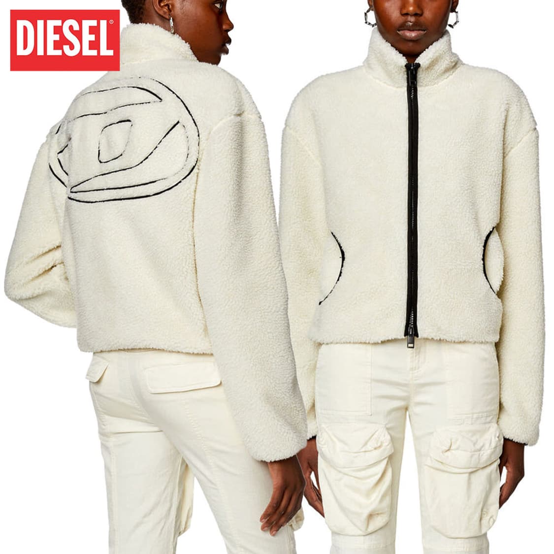 diesel 디젤 후리스 화이트 새상품 판매합니다! 상품이미지3