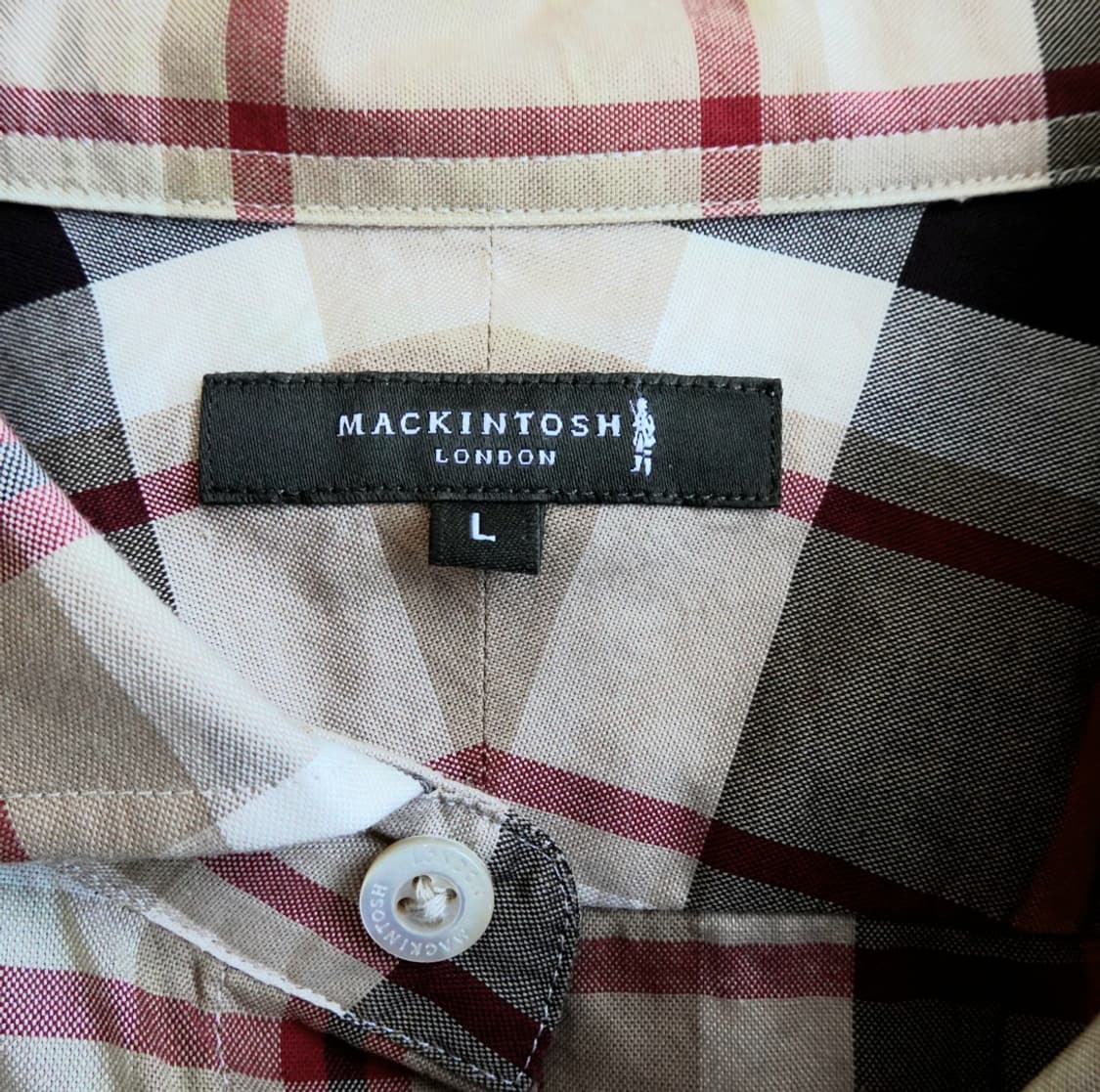 매킨토시 런던 하우스 체크 코튼 셔츠 1948 상품이미지3