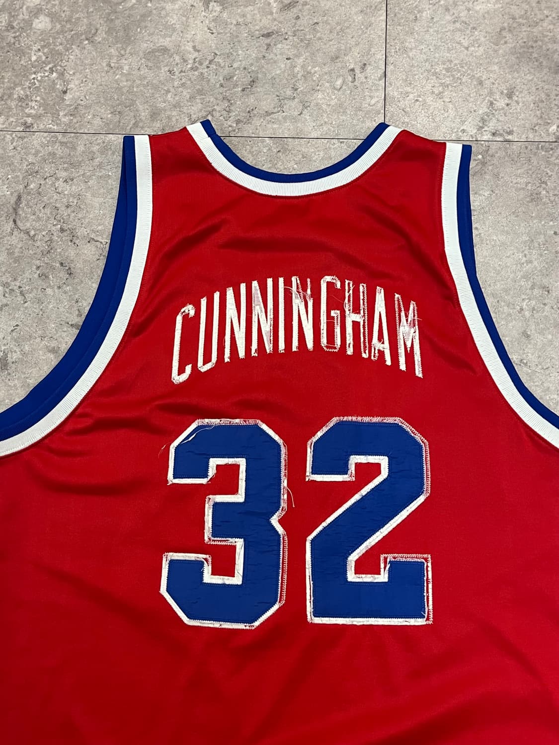 미첼앤네스 빌리 커닝엄 필라델피아 32 져지 레드 #csz2159 상품이미지5