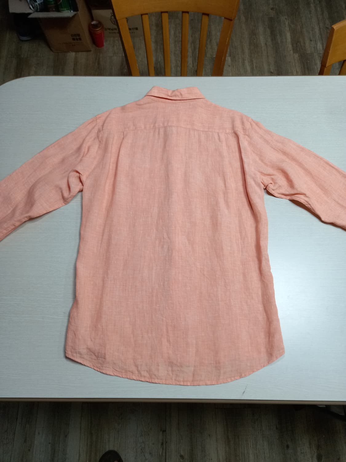 M95 유니끌로 린넨100% 긴팔셔츠 감색 M-20 상품이미지2