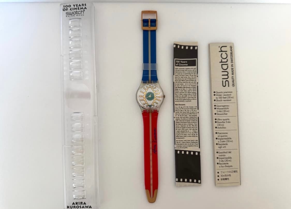 95년판)빈티지 스와치 영화 100주년 기념 구로사와 아키라 시계 상품이미지1