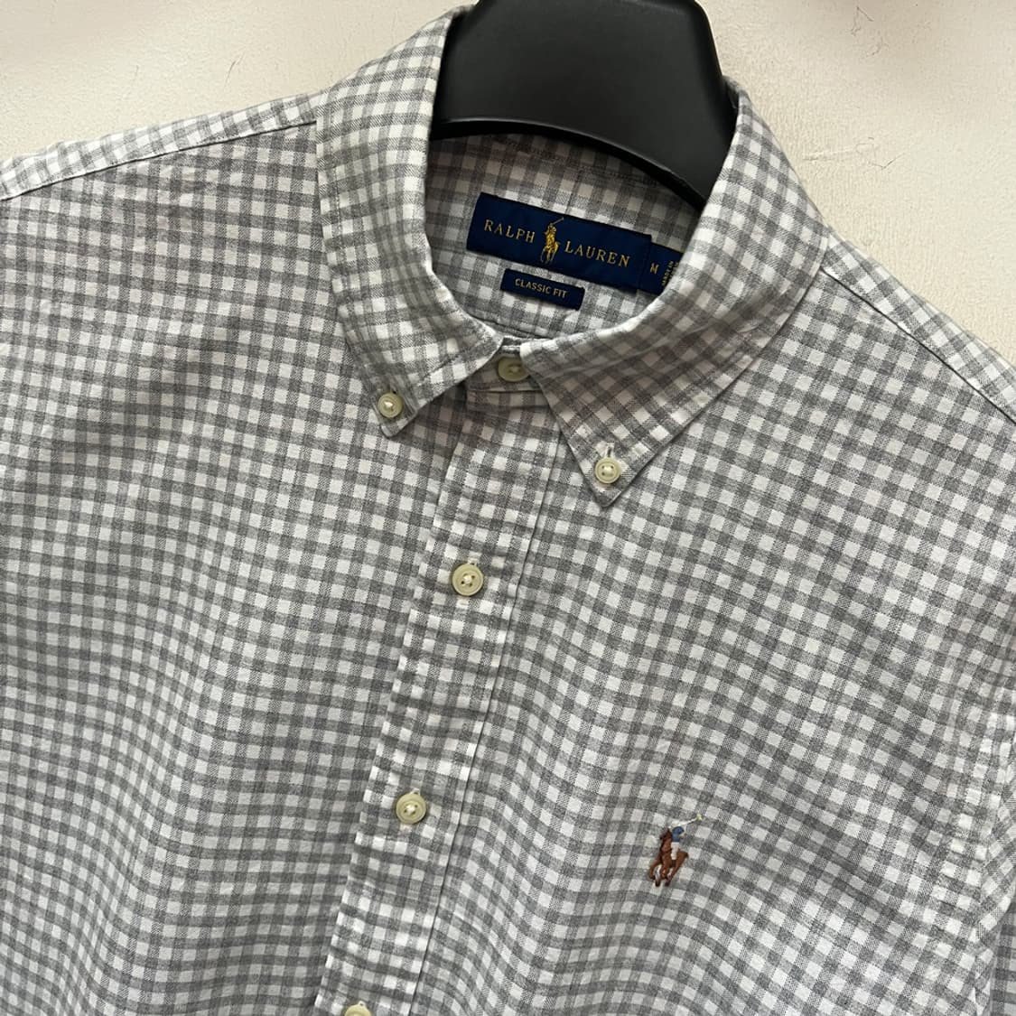 폴로 랄프로렌 클래식핏 체크 옥스포드 셔츠 남방 M 상품이미지3