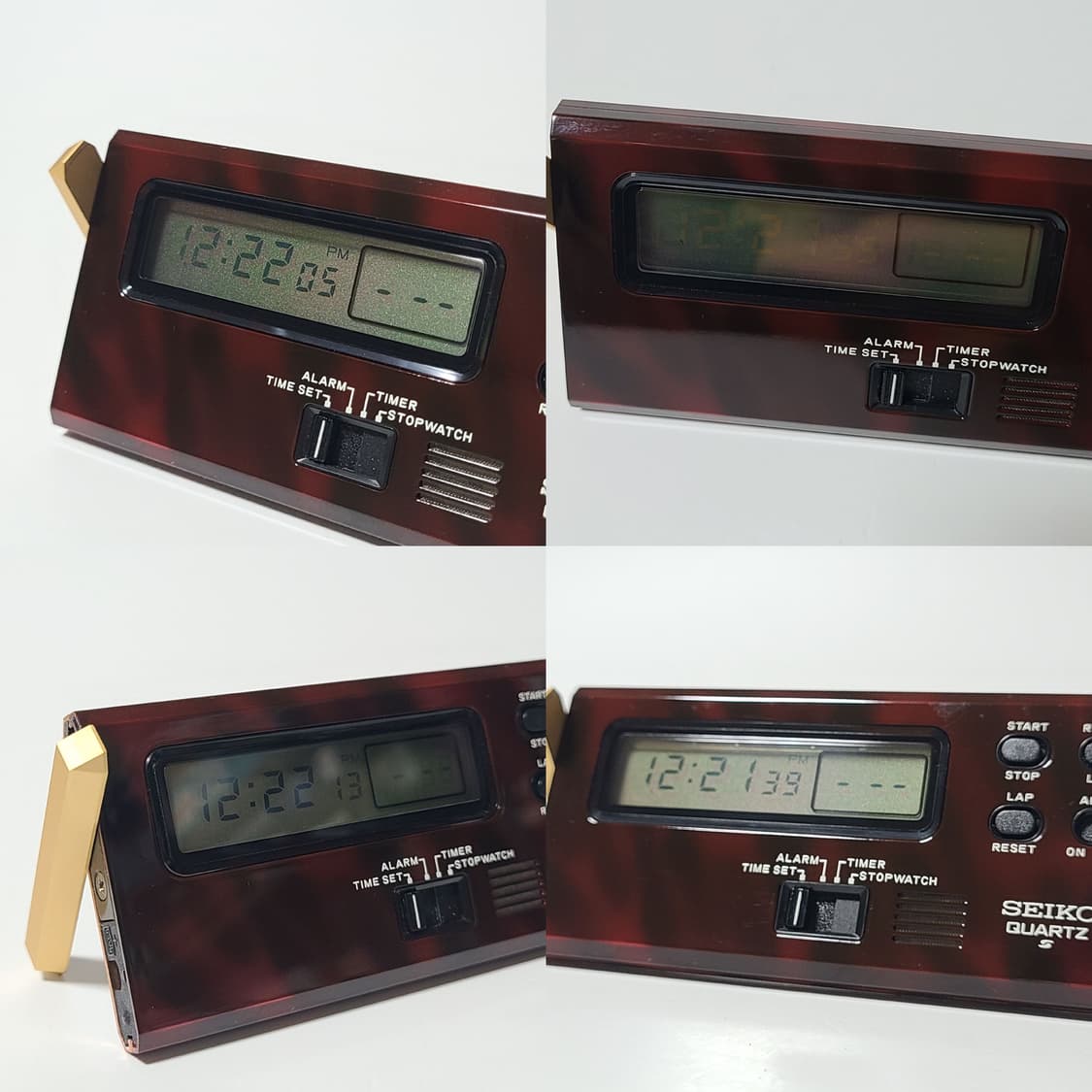 세이코 빈티지 탁상 카드형 시계 포켓 알람 쇼와 상품이미지9