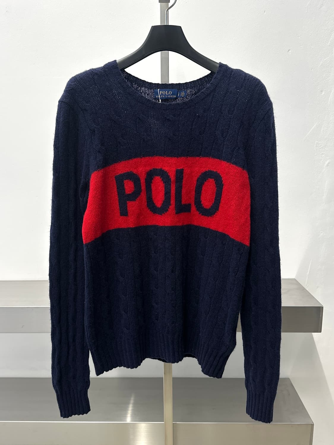 폴로 랄프로렌 빅로고 울 캐시미어 케이블 니트  상품이미지1