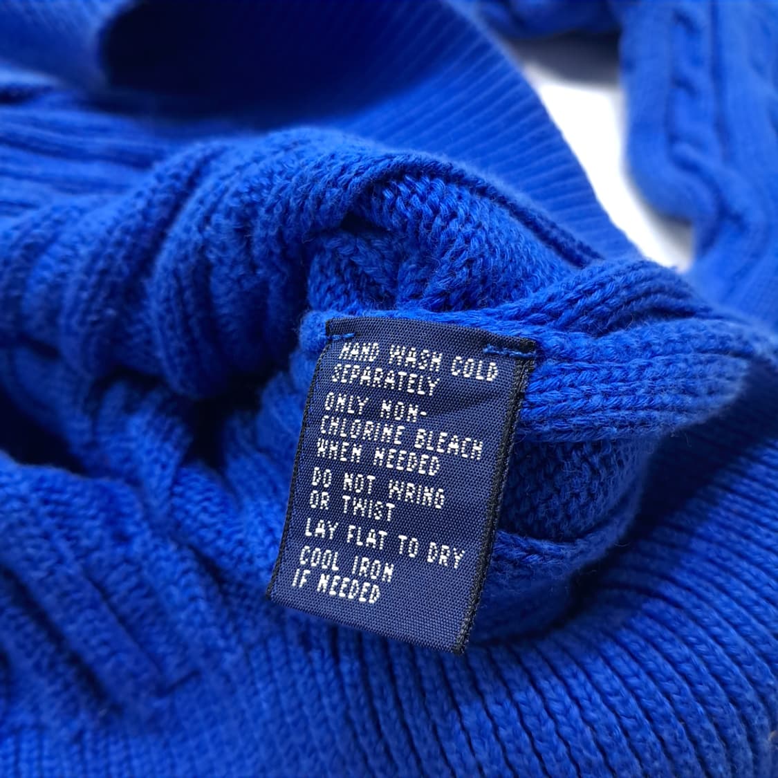 CL010 L 폴로 골프 로얄 블루 코튼 니트 상품이미지5