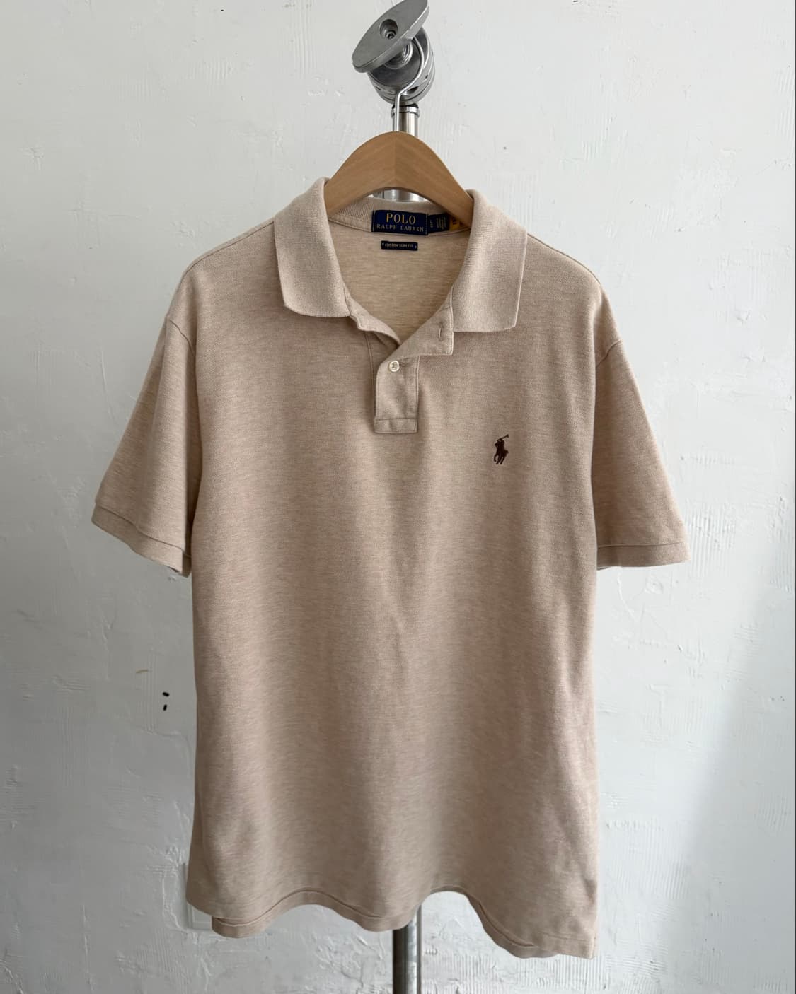 Polo 폴로 랄프로렌 QR신형 베이지컬러 PK 카라티셔츠 상품이미지5