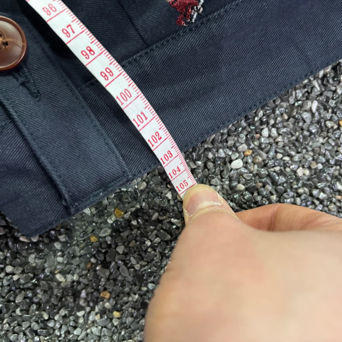 Marshell artist 골프 자수 네이비 코튼 팬츠 상품이미지5