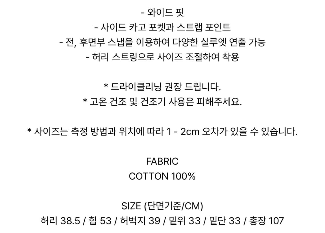 leey 엘이이와이 UTILITY SNAP WIDE CARGO PANTS 상품이미지5