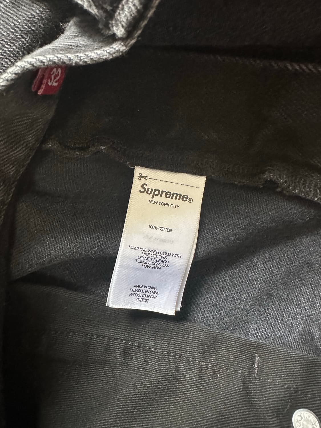 슈프림 배기진 블랙 32 상품이미지5