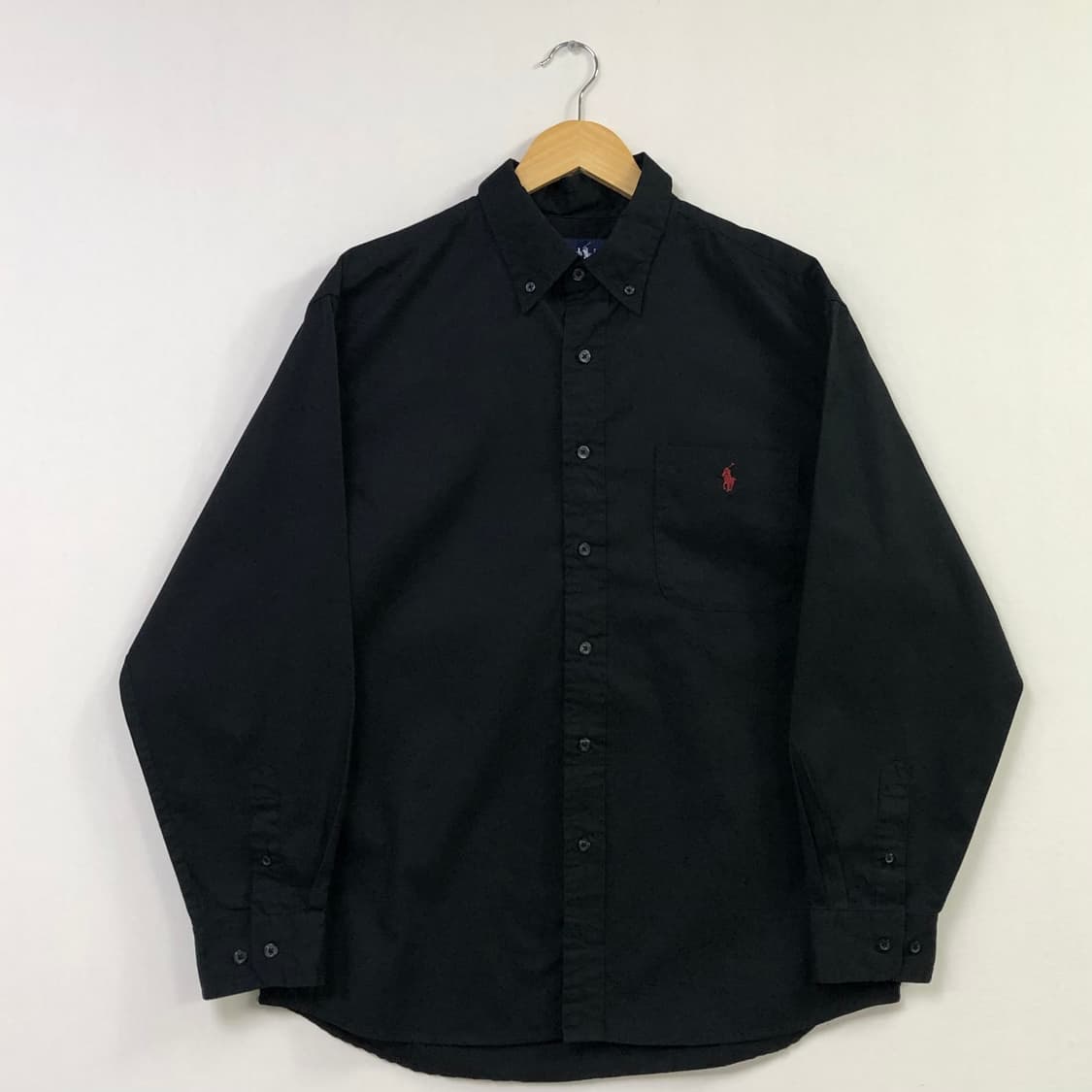 105 폴로 블랙 솔리드코튼 셔츠 상품이미지2