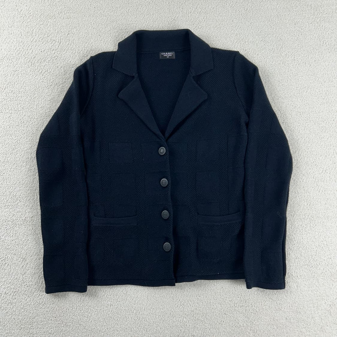 [정품] 샤넬 유니폼 라인 cc버튼 니트 블레이저 & 베스트 네이비 셋업 상품이미지2