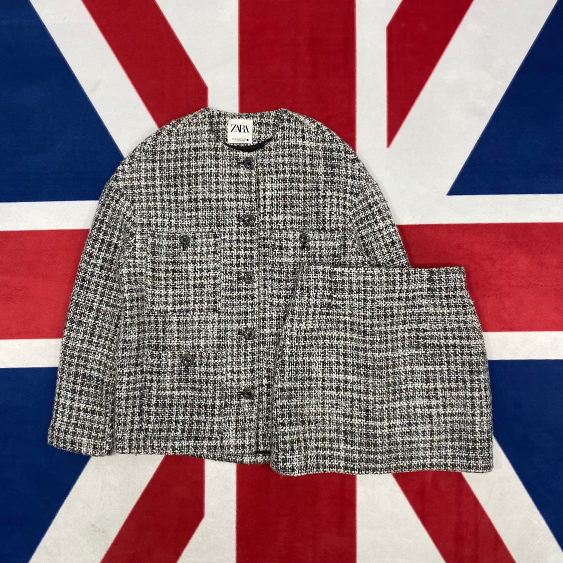 자라 트위드 셋업 상의 XS/하의M 상품이미지1