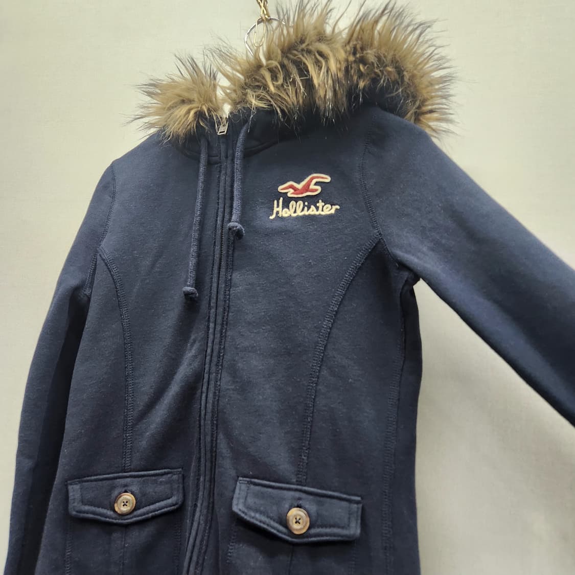 홀리스터 로고 울프조 후드집업 XS(S) 상품이미지3