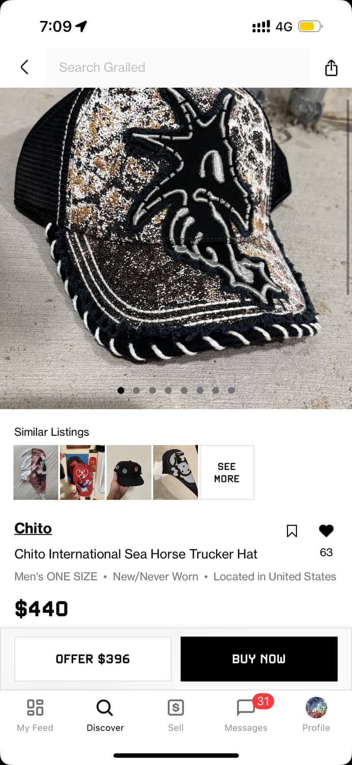 Chito 워시드 블랙 해마 트러커 햇 [ OS ] 상품이미지5