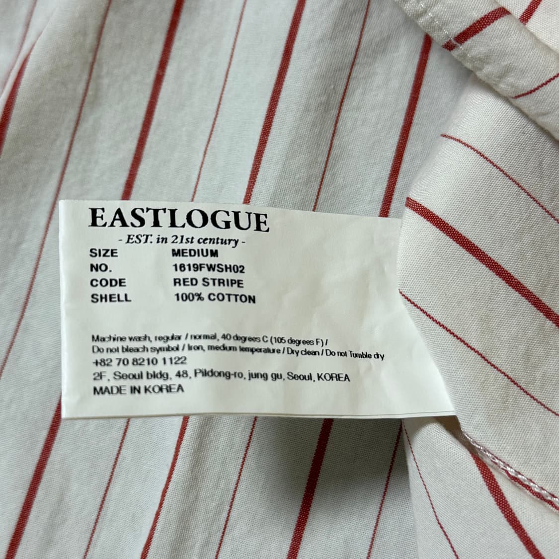 [정가 24만원 새상품] 이스트로그 스트라이프 셔츠 상품이미지7