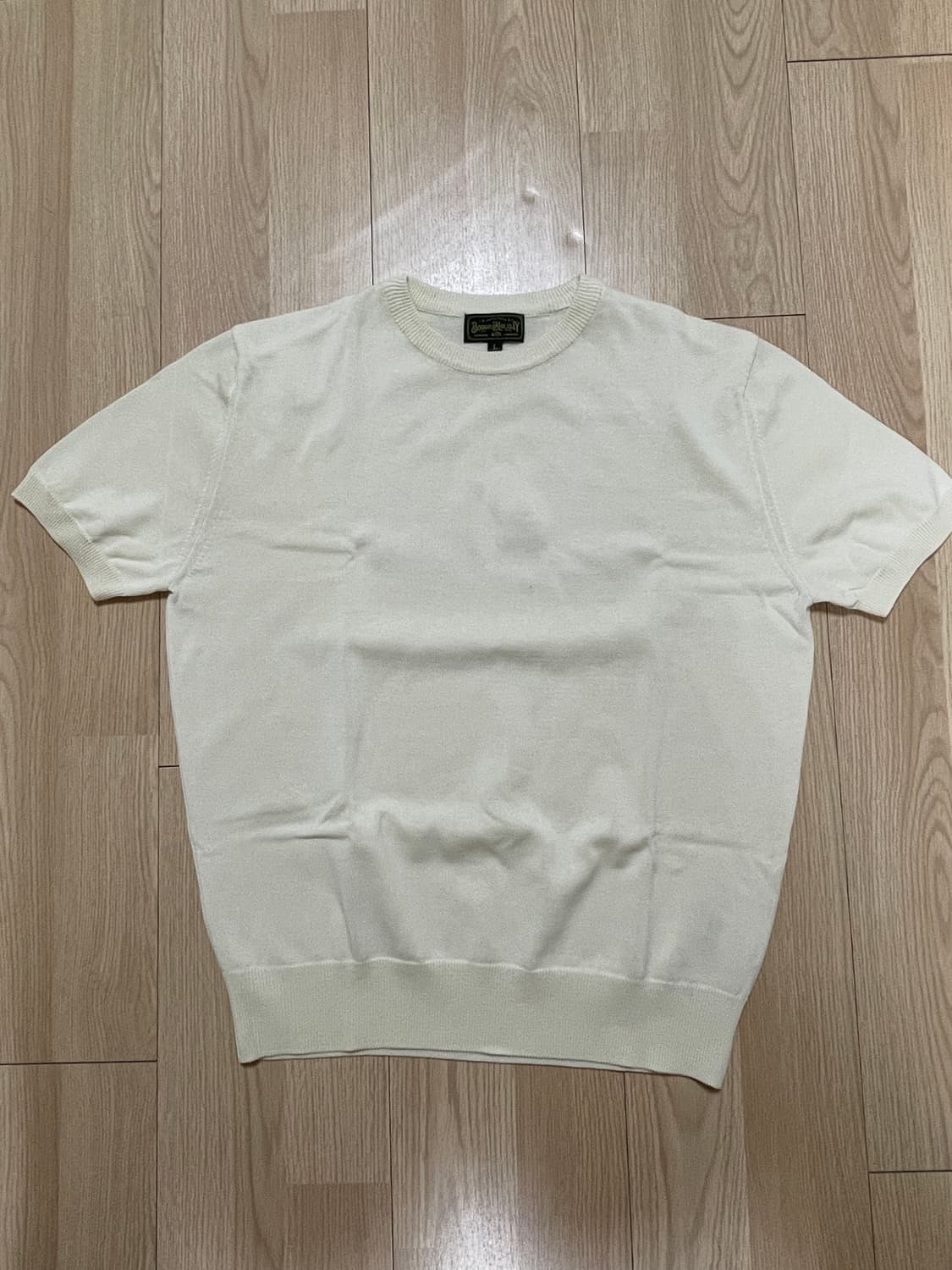 부기홀리데이 반팔 니트 아이보리 상품이미지3