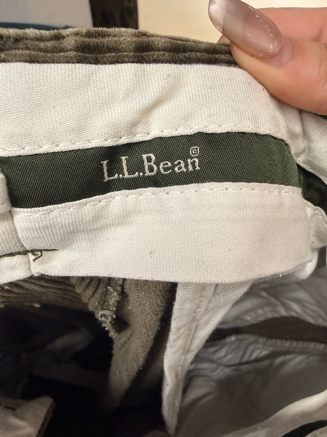 1990s L.L.Bean 코듀로이 카키 팬츠 상품이미지5