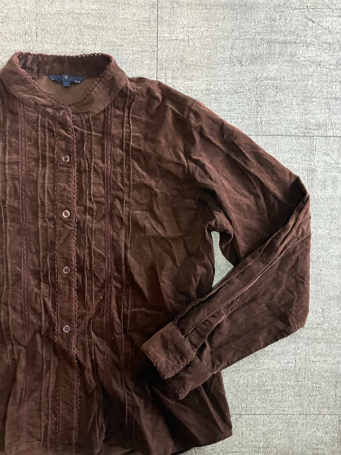 일본빈티지 choice 하구미모리걸 달천깔페어리 레이스 골덴블라우스 상품이미지2