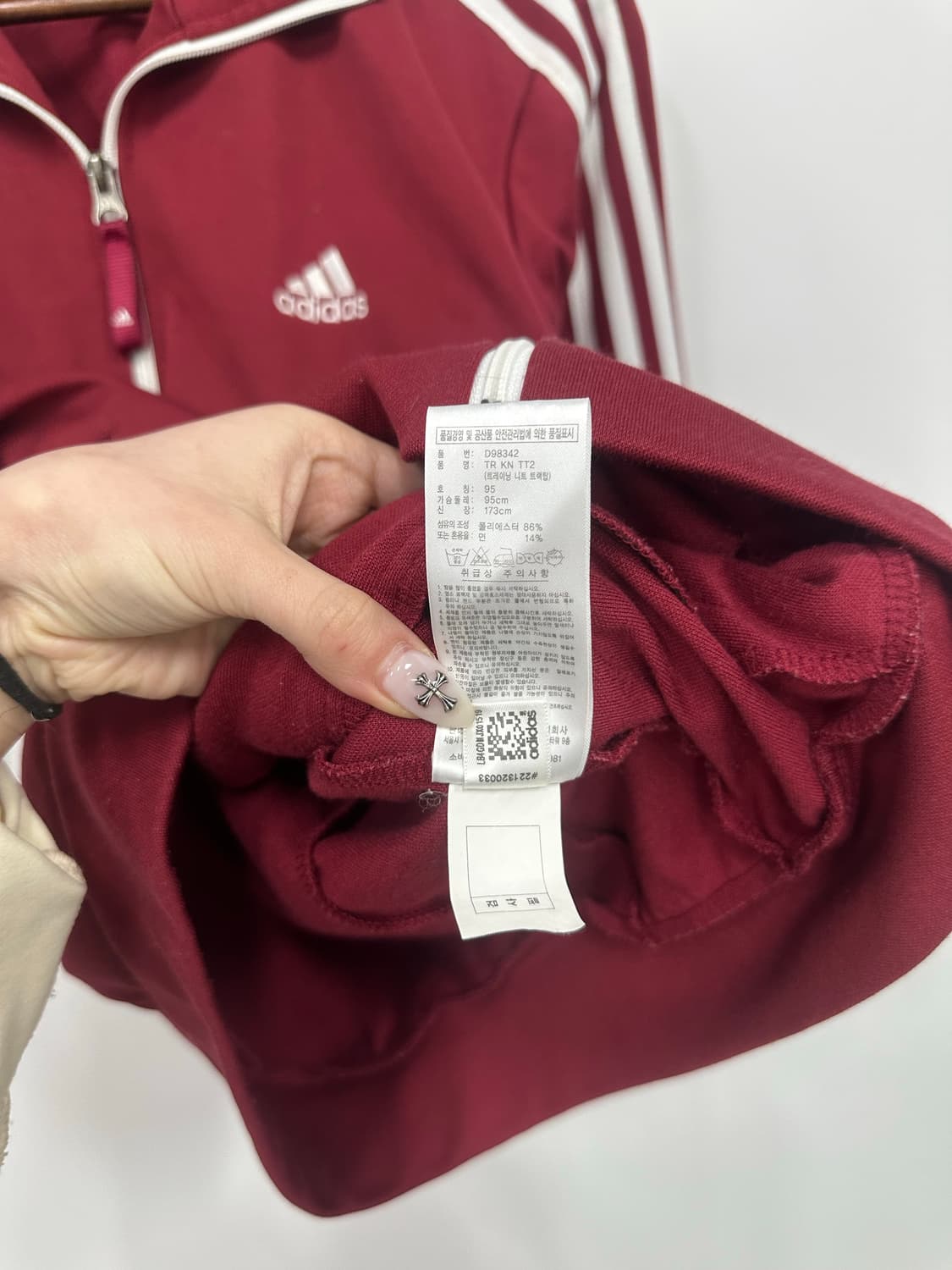 아디다스 버건디 마샬아츠 져지 트랙탑 상품이미지3
