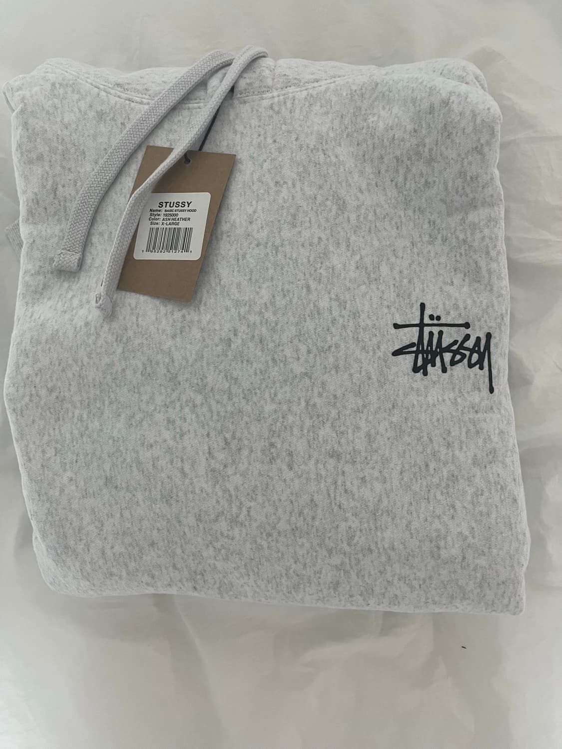 스투시 기모 후드티 애쉬 그레이 XL 상품이미지5