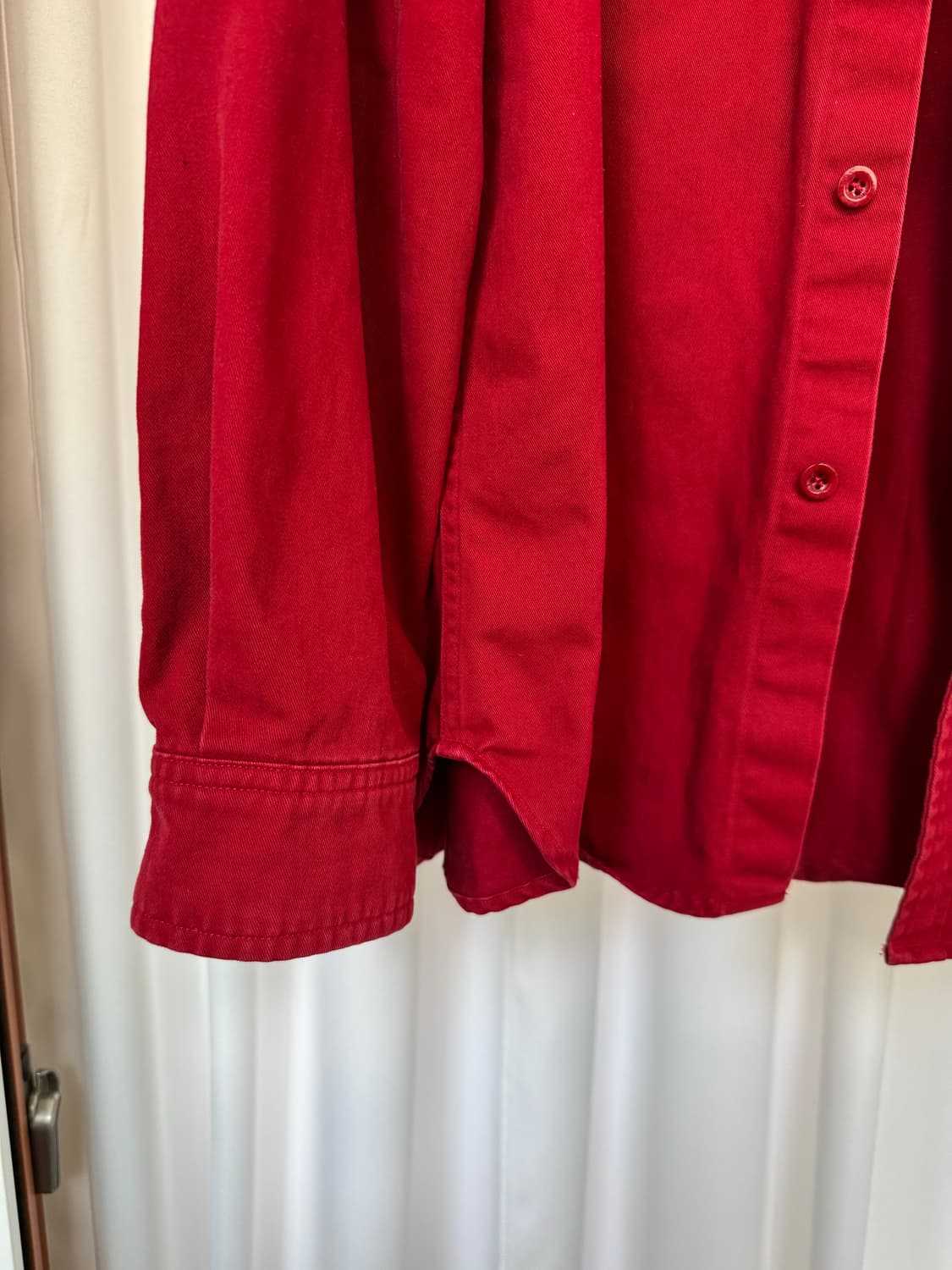 처칠롬퍼 /워시드 헤비 워크 셔츠 레드/ S 상품이미지6