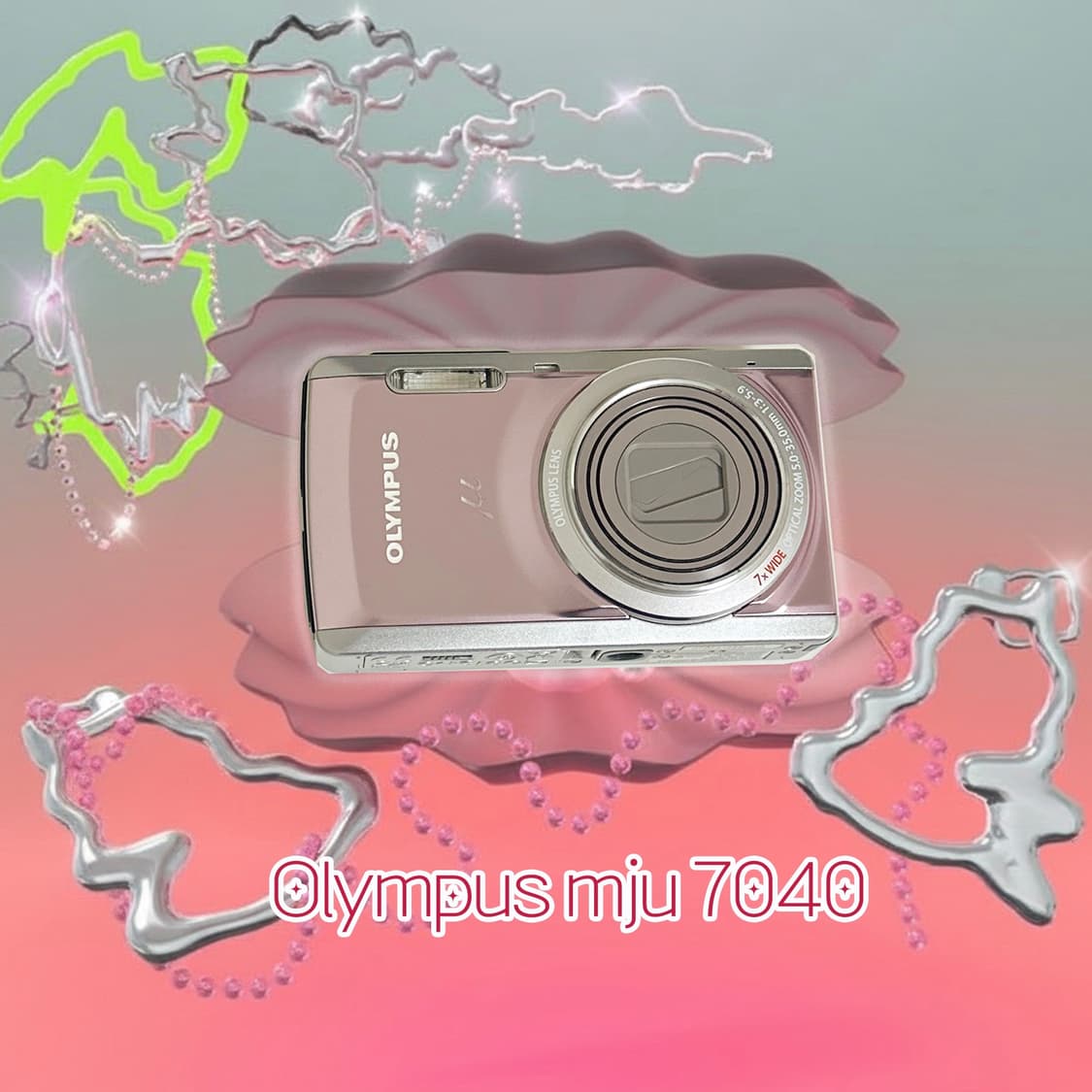 풀셋!) Olympus  μ-7040 올림푸스 뮤 7040 핑크 상품이미지1