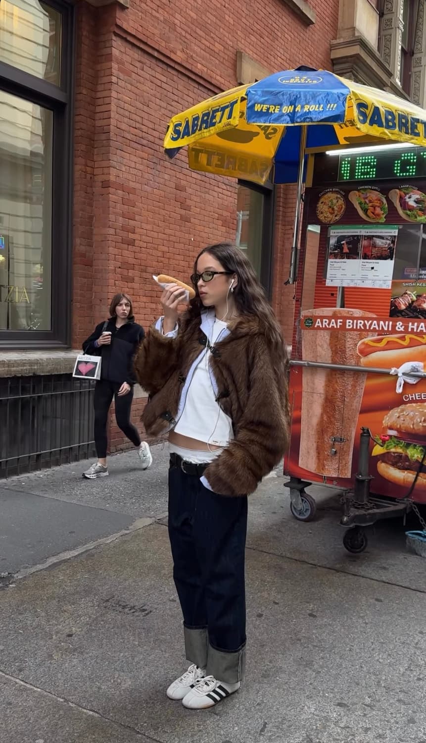 글로니 MOOR REVERSIBLE FUR JACKET (BROWN) 상품이미지7