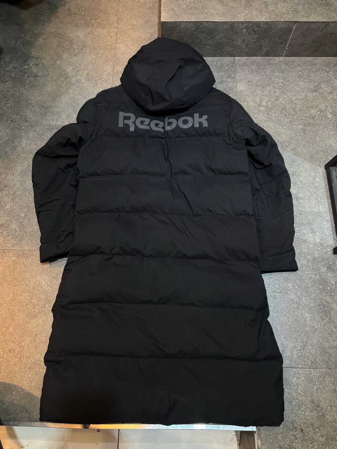 리복 롱패딩 블랙 M사이즈 상품이미지3
