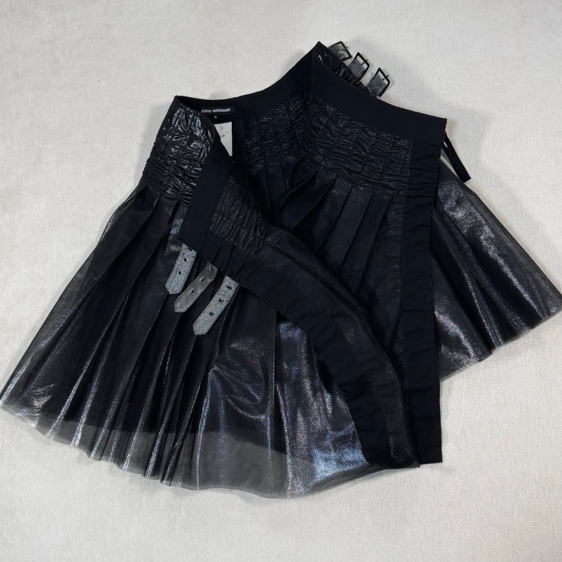 25SS Belted Pleated Black Skirt 상품이미지4