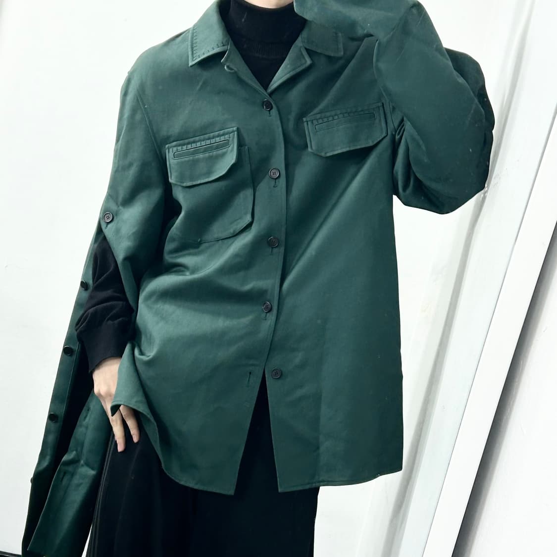 우영미 사이드스냅 턴업 자켓 상품이미지1