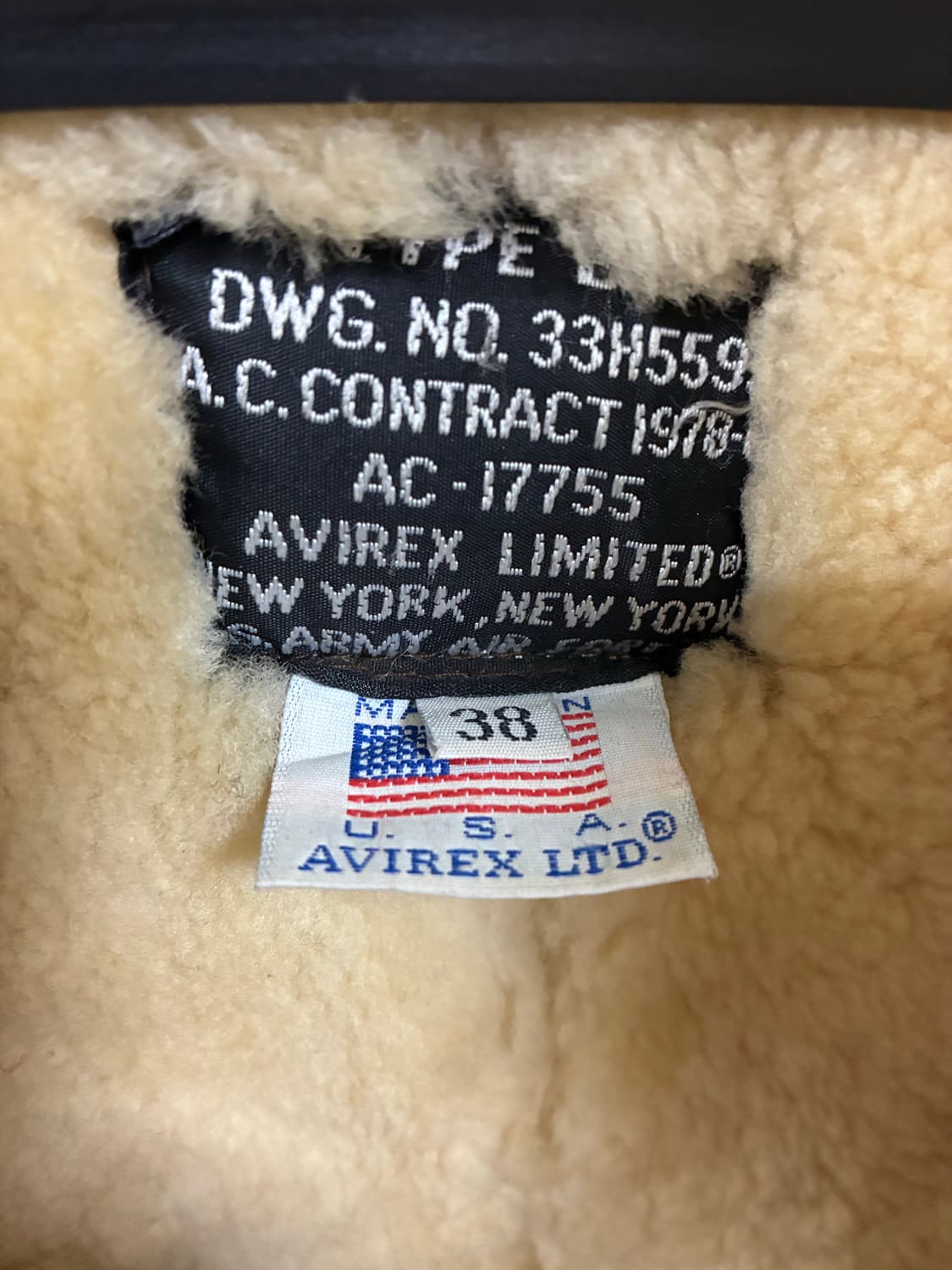 AVIREX B-3 무스탕 38 리얼 양가죽 양털 상품이미지10