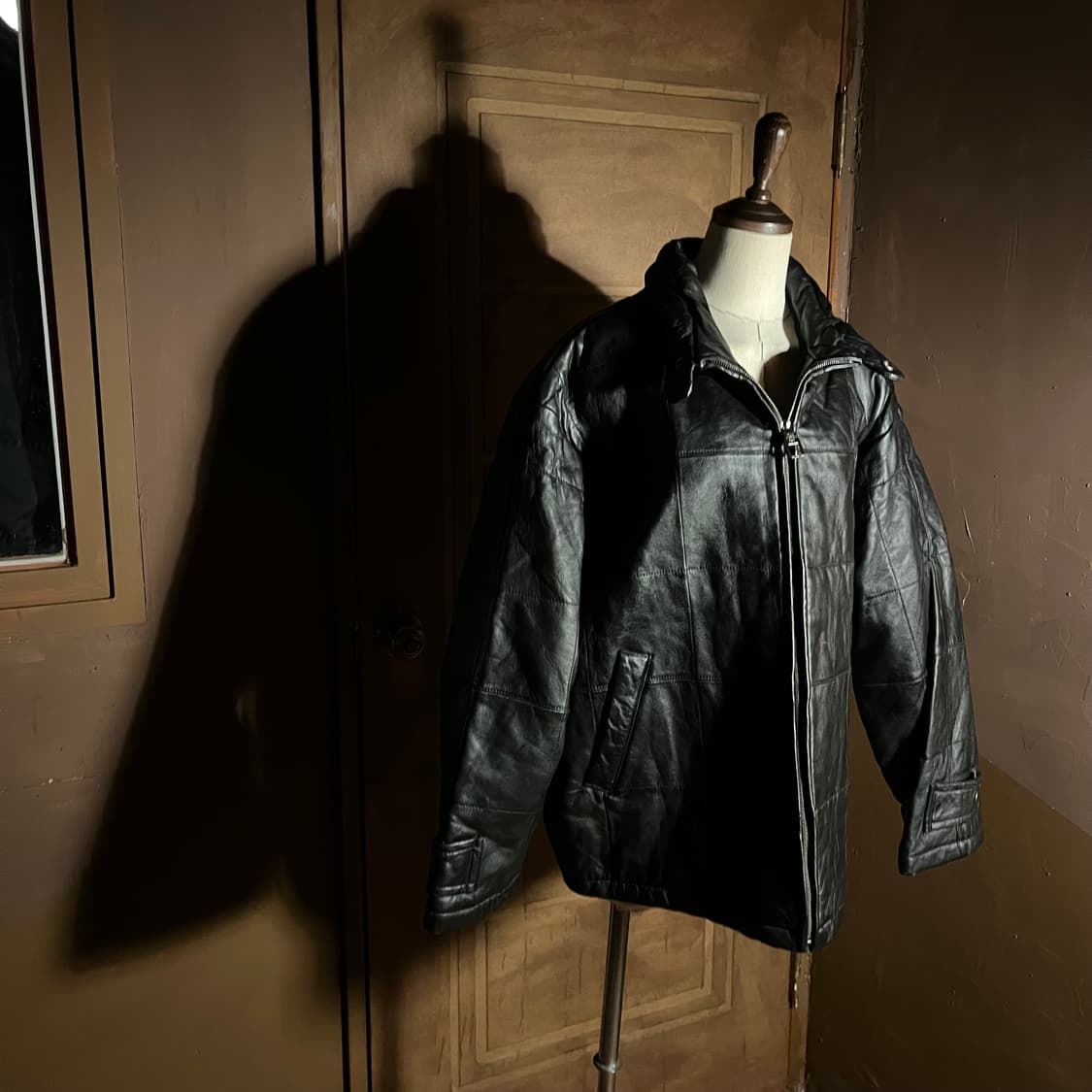 Lambskin Black Padded Jacket XL 상품이미지7
