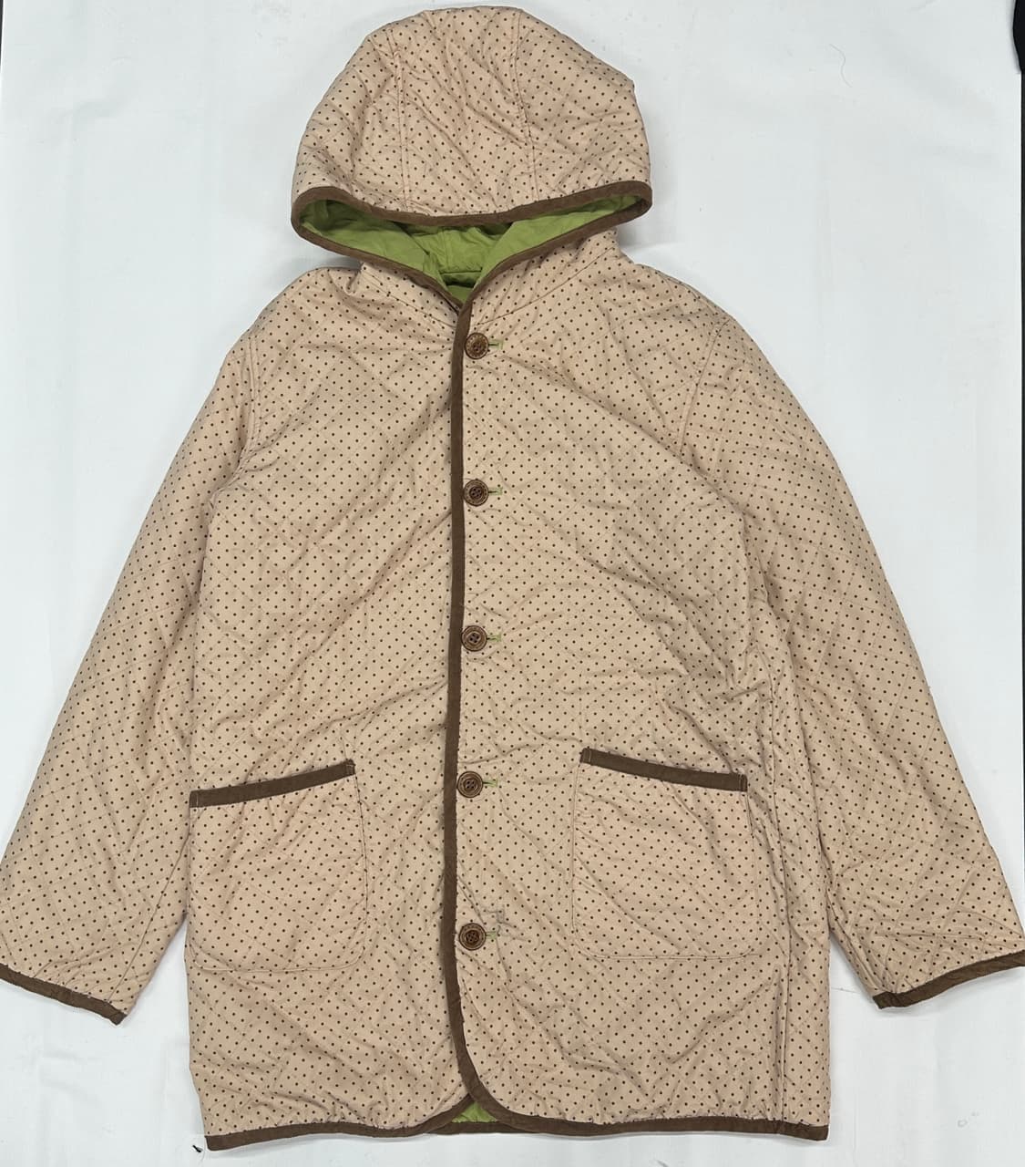 🍰도트 살구맛 리버시블 아우터🍰 러블리 큐티 일본 빈티지 그런지 히피 상품이미지2