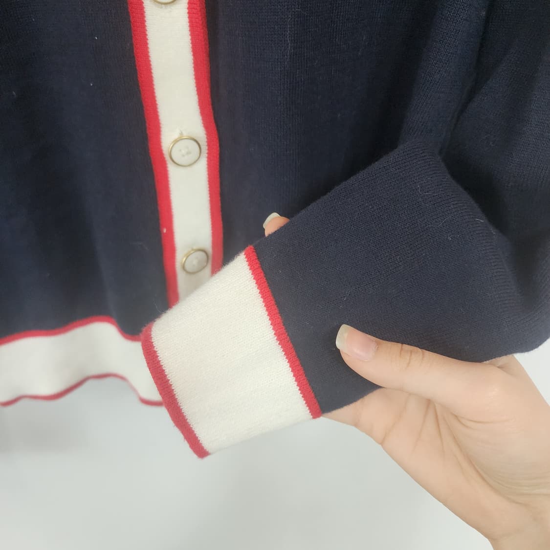 타미힐피거 네이비/레드 가디건 상품이미지4
