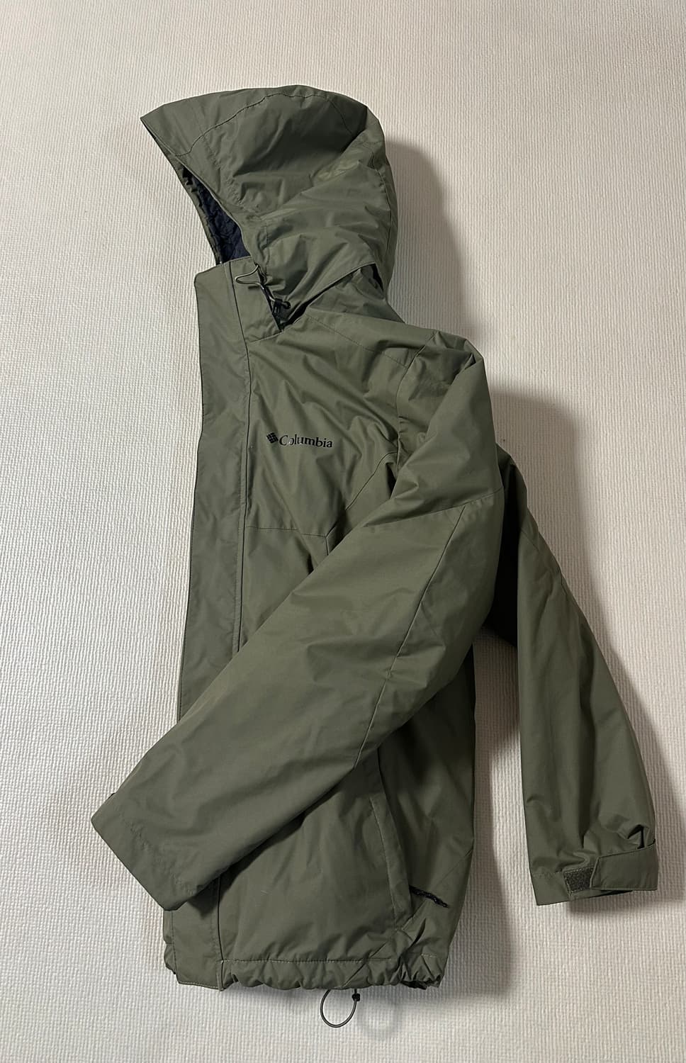 100) 컬럼비아 바람막이 플리스 내피 카키 상품이미지1