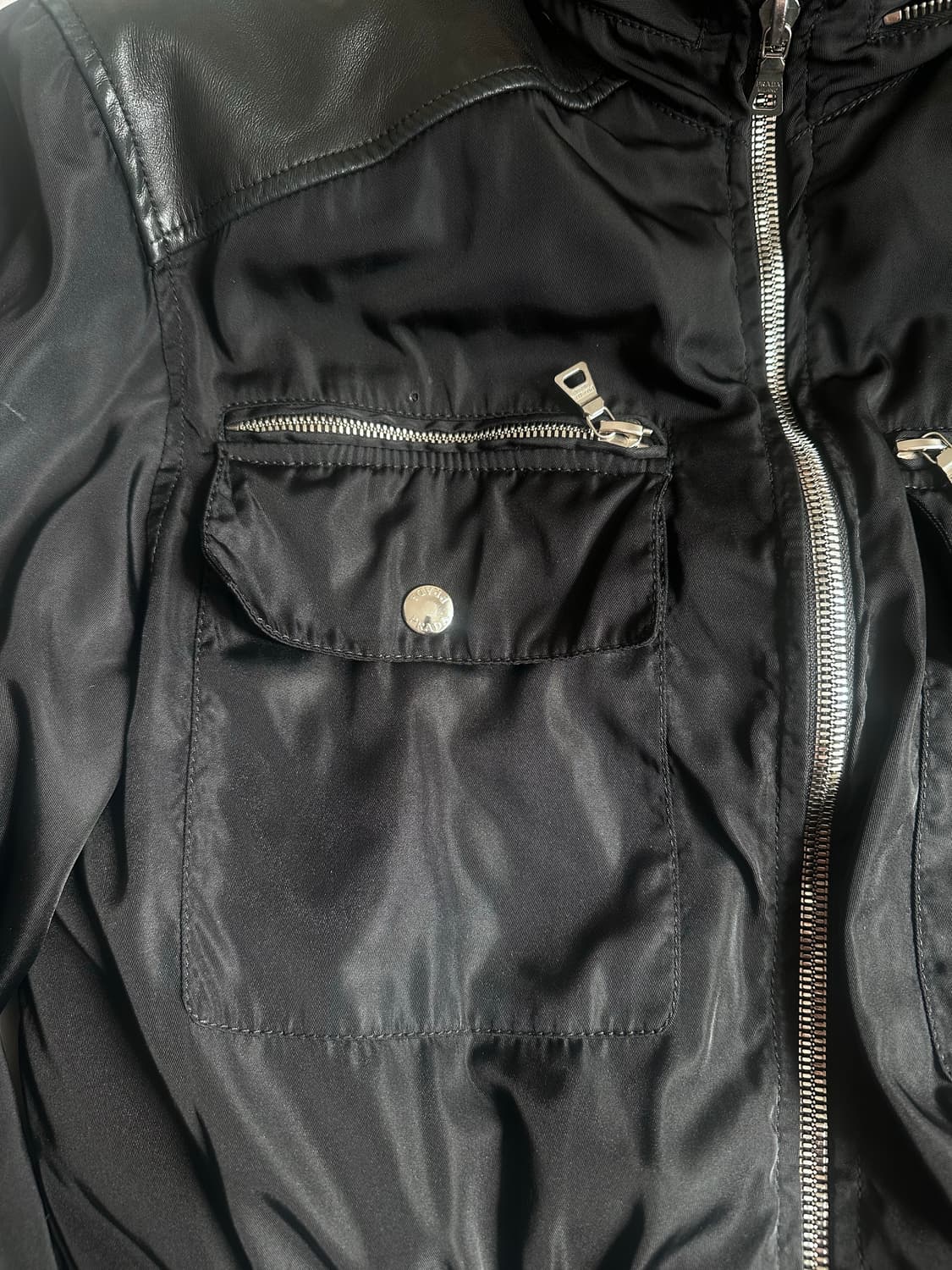 Prada Liner coat outer Nylon x leather 상품이미지6