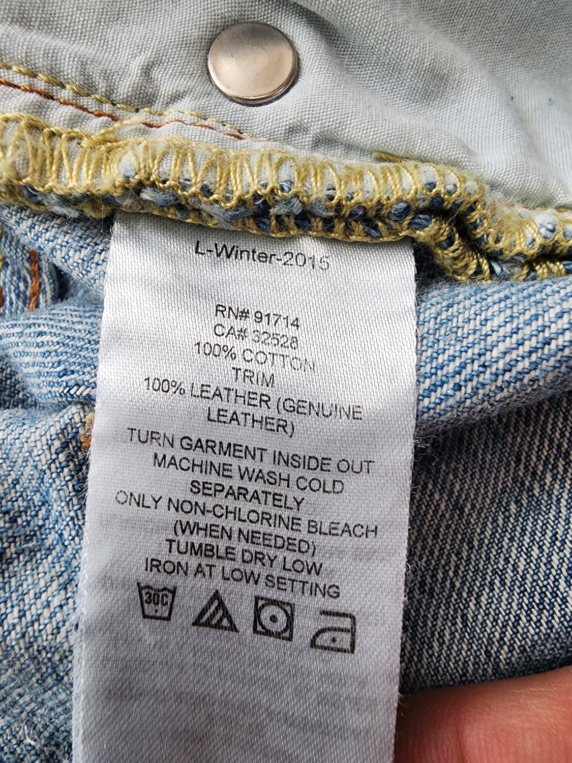 ARMANI 알마니 익스체인지 데님 팬츠. (36~37)인치 연청 청바지 상품이미지7