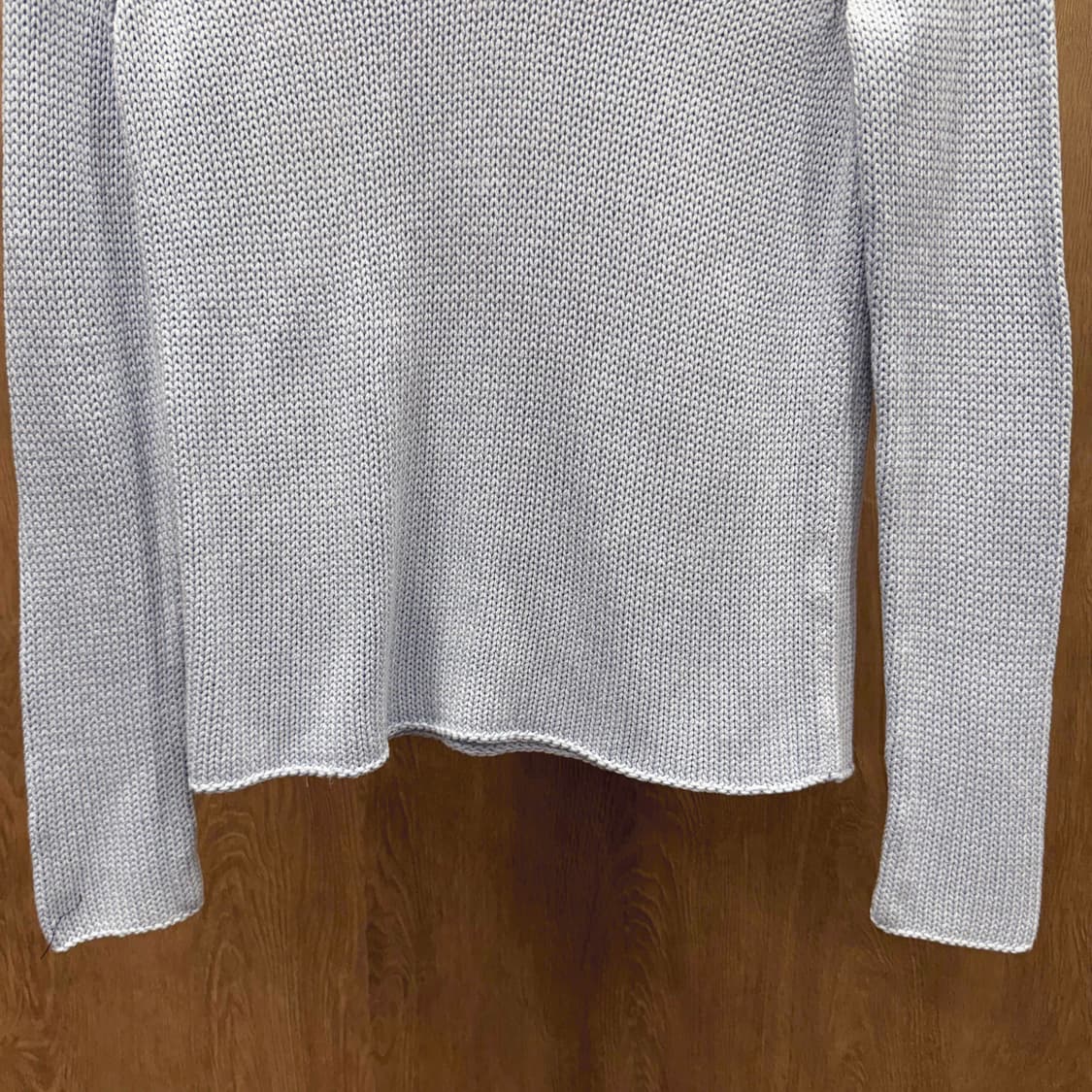 폴로 랄프 로렌 브이넥 긴팔 니트 오픈 짜임 디테일 라이트 블루 상품이미지5