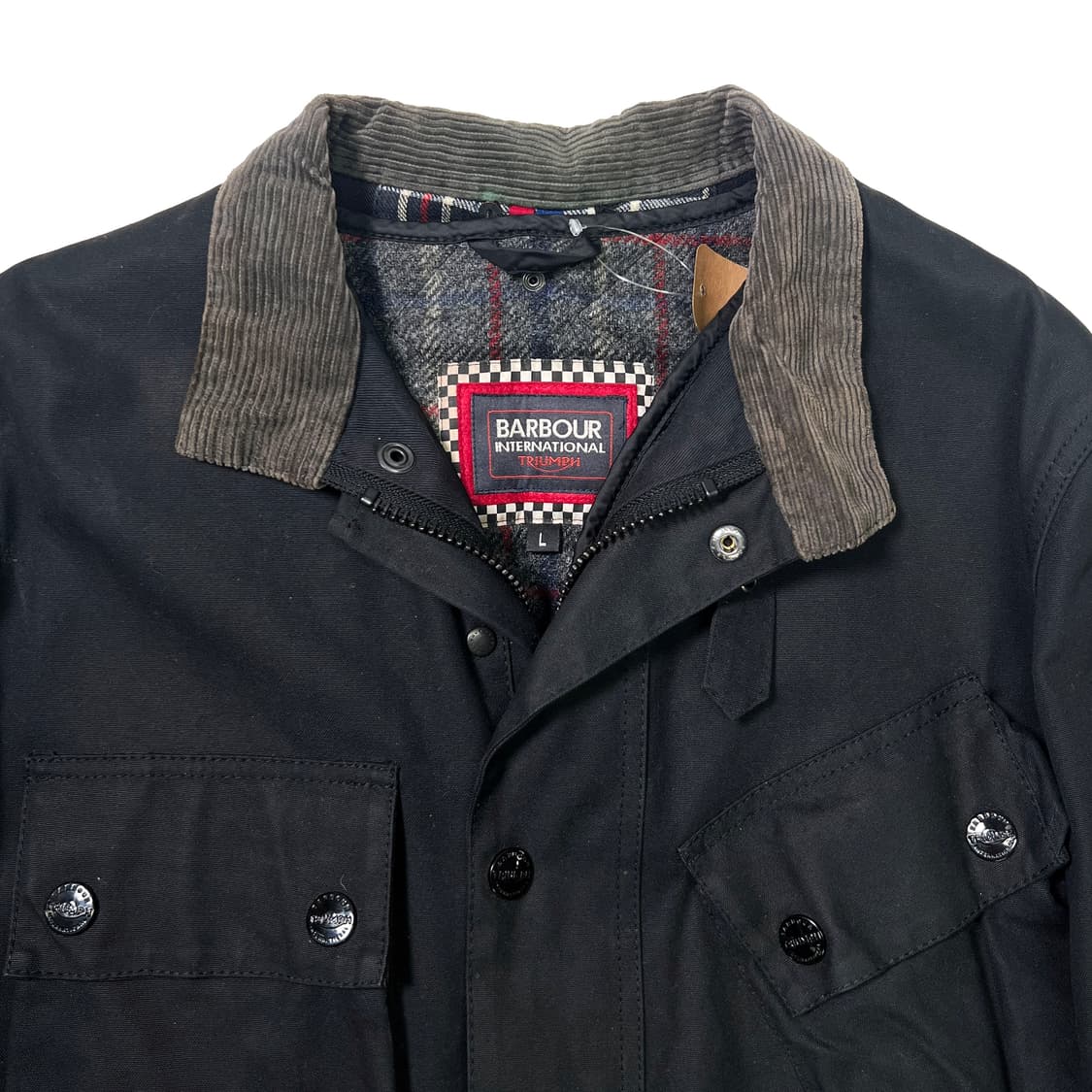 바버 인터네셔널 X 트라이엄프 왁스 자켓 (L) 상품이미지3