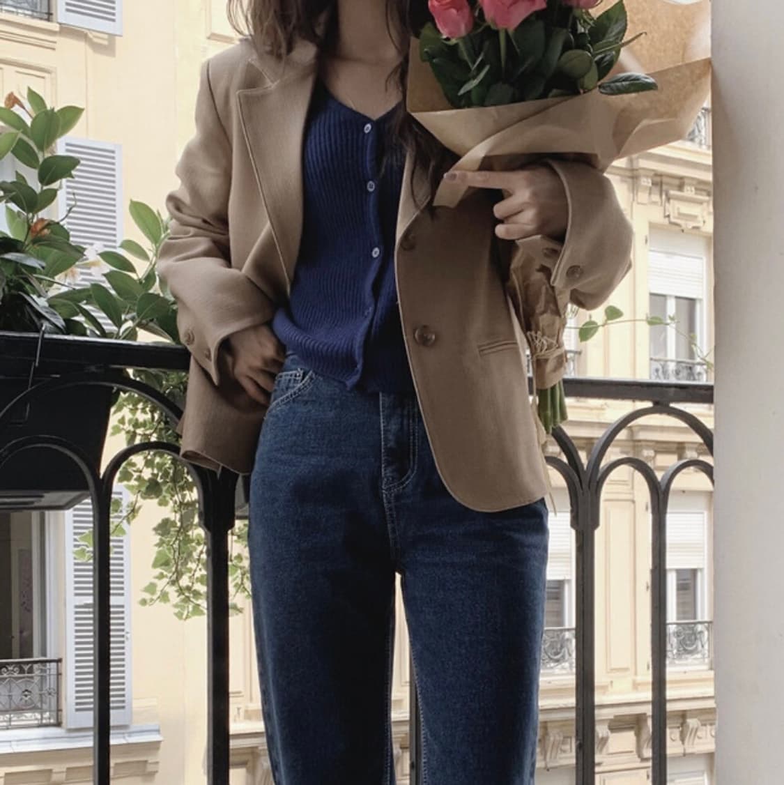 (미착용, 새상품) 슬로우앤드 made. 버터 탄탄핏 싱글자켓 봄옷 상품이미지2