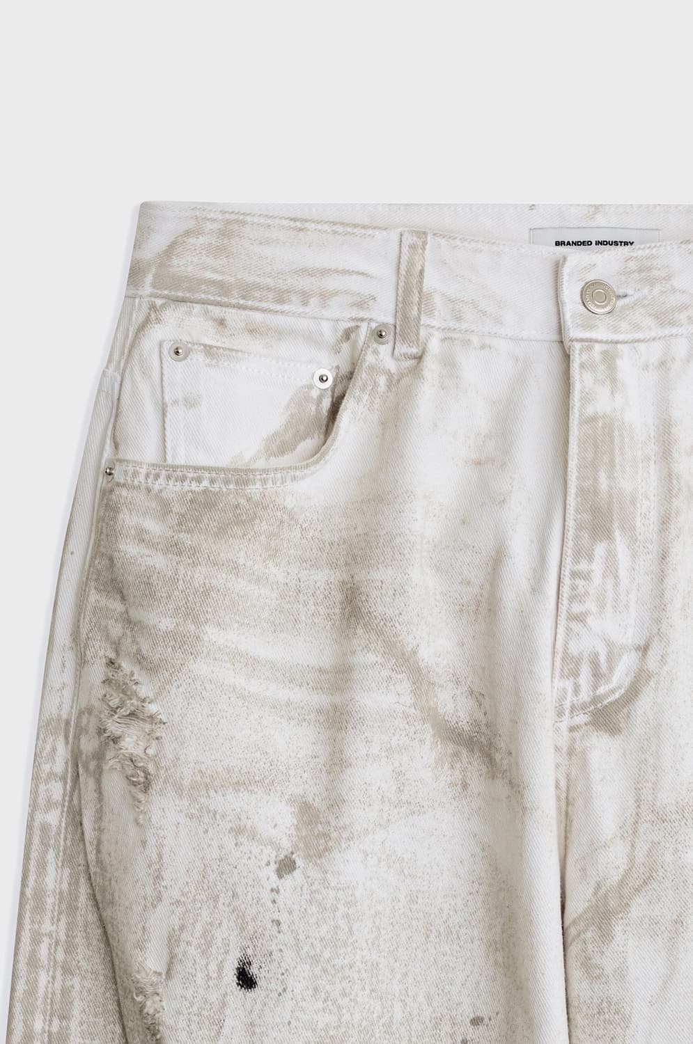 브랜디드 1707 DESTROYED DIRTY WHITE JEANS 상품이미지7