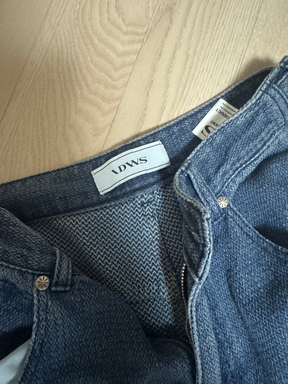 아이돈워너셀 cactus pattern denim pants indigo 상품이미지3