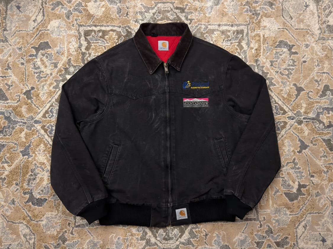 [칼하트] 90s 빈티지 J14 산타페 커스텀 블랙 자켓 오버핏 (XL) 상품이미지1