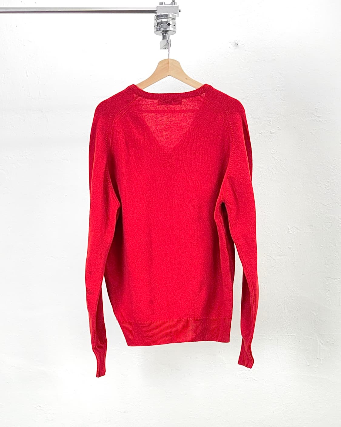 버버리 90s 레드 울 브이넥 니트 스웨터 상품이미지6