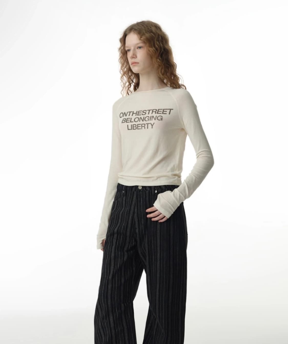 밀로 우먼 래글런 티셔츠 [크림] 상품이미지3