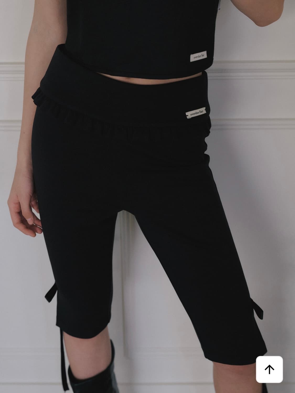 OVERDUEFLAIR FRILL BIKER SHORTS_BLACK 상품이미지3