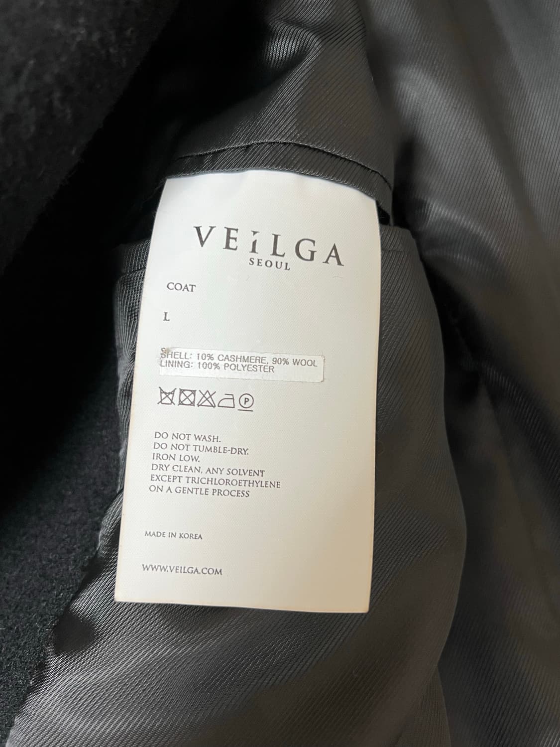 베일가 캐시미어 싱글 코트 L 상품이미지6