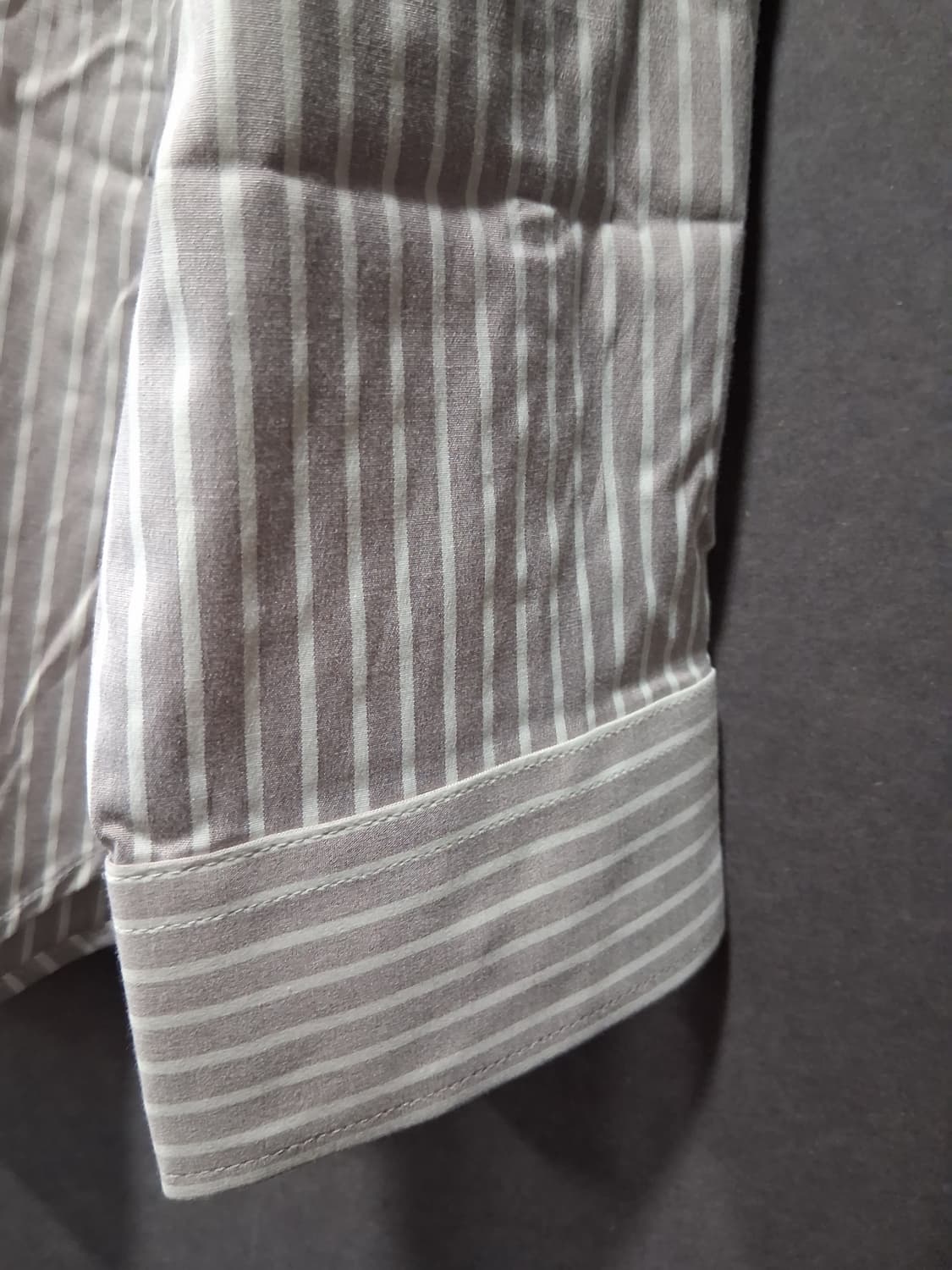 카라 셔츠 스트라이프 베이지 새상품 상품이미지4