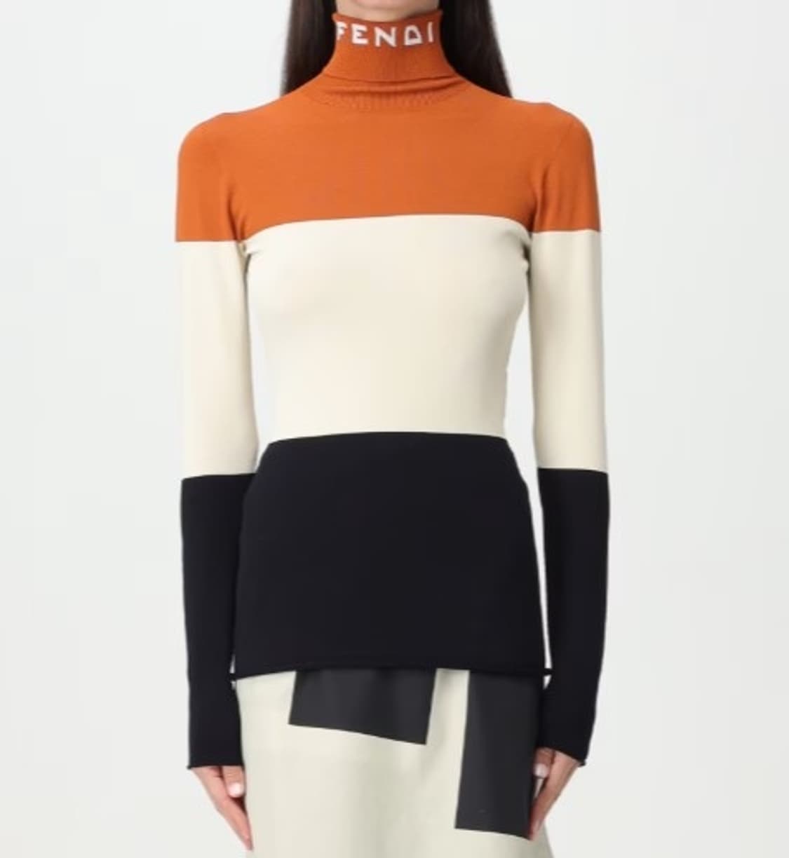 펜디 (FENDI) 스트라이프 블록 하이넥 니트 - 미착용 새상품 상품이미지1